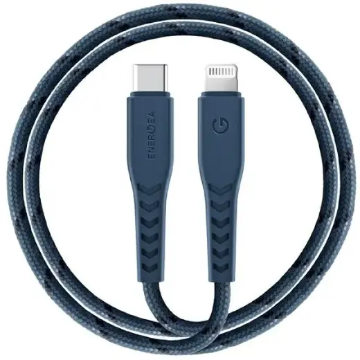 Energea Nyloflex провод для передачи данных и зарядки | MFI | USB-C на Lightning | 15W | 1.5m | синий