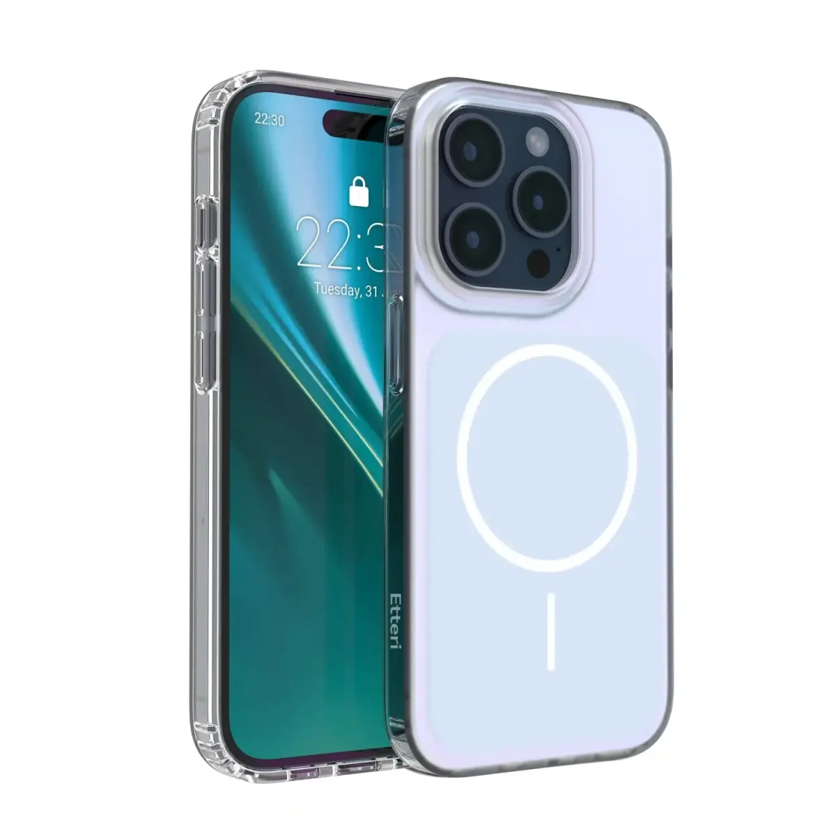 Etteri Hidden Pearl Epoxy Mag maciņš telefonam iPhone 15 Pro zils