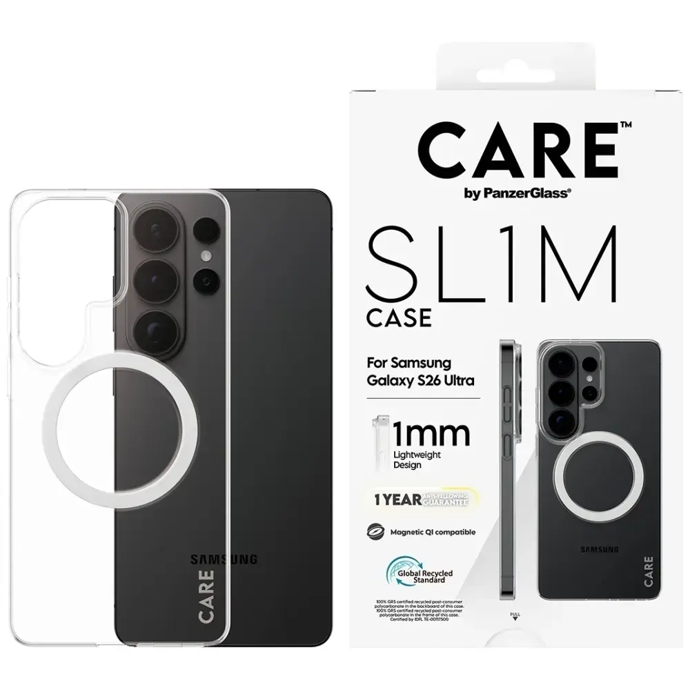 CARE by PanzerGlass SL1M maciņš telefonam Samsung Galaxy S26 Ultra (S948) caurspīdīgs