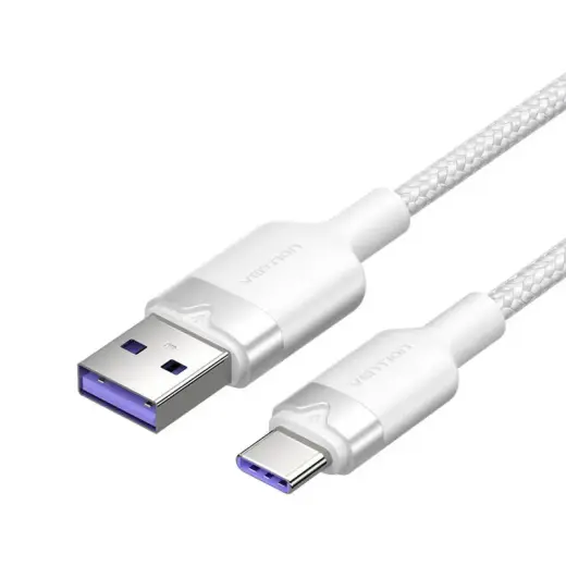 Vention CTOWF datu pārraides un uzlādes vads | USB-A uz USB-C | 100W | 1m | balts