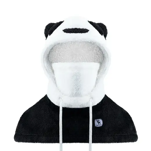 Qunature Panda Ski Balaclava for Kids/Adults Size L - Black/White