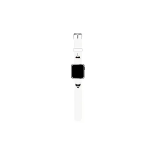 Karl Lagerfeld Karl and Choupette Watch Strap for Apple Watch 42|44mm White