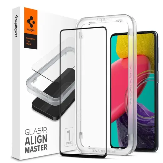 Spigen tempered glass for phone Samsung Galaxy M53 5G black
