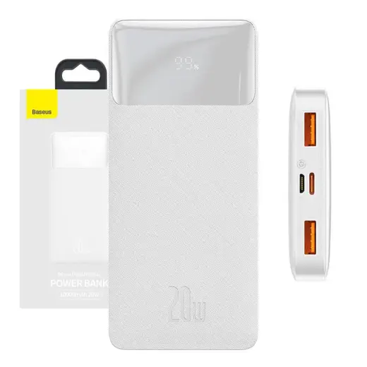 Baseus Bipow PPDML-L02 power bank 10000 mAh | 20W | 12V | 3A white