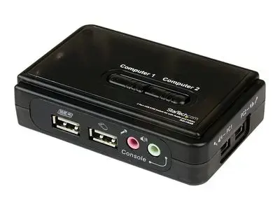 StarTech.com 2 Port USB VGA KVM Switch - Single VGA - Hot-key & Audio Support - 2048x1536 @60Hz KVM Switch - KVM Video Switch (SV211KUSB) - KVM | audio switch - 2 ports