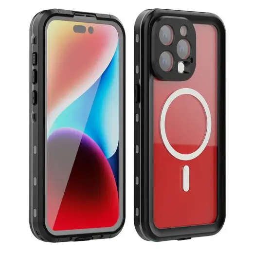 Shellbox DOT чехол с поддержкой MagSafe для телефона iPhone 15 Pro Max чёрный