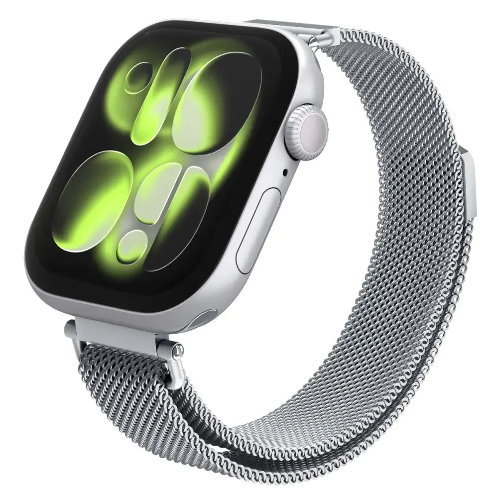 Spigen Modern Fit viedpulksteņa siksniņa priekš Apple Watch 8/9/10/11/SE (40/41/42 mm) | nerūsējošs tērauds | sudraba krāsā