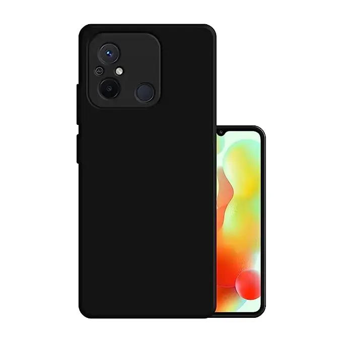 Fusion soft matte silikona aizsargapvalks Xiaomi Redmi 12C melns