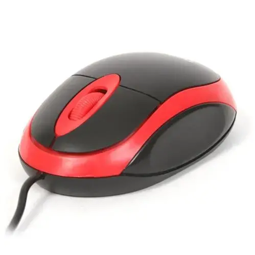 Omega OM06VR Standarta Optiskā Datora Pele Ar Vadu | 1200 DPI | USB Sarkana