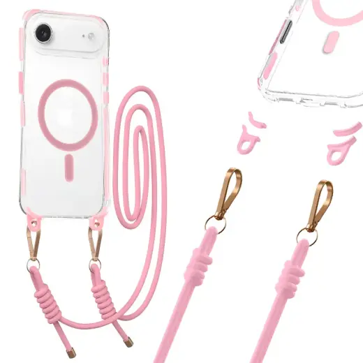 Tel Protect Strap Clear maciņš telefonam iPhone 17 Air rozā