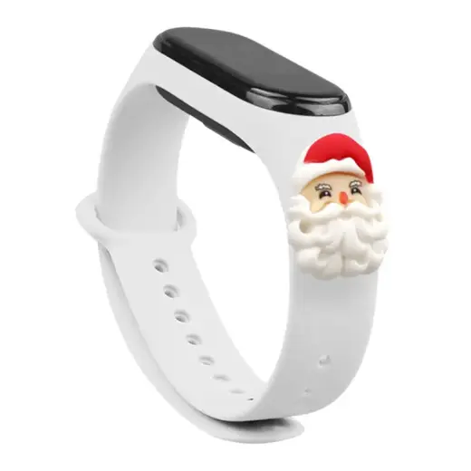 Strap Xmas nutikella rihm Xiaomi Mi Band 3/4 jaoks | silikoonist | valge