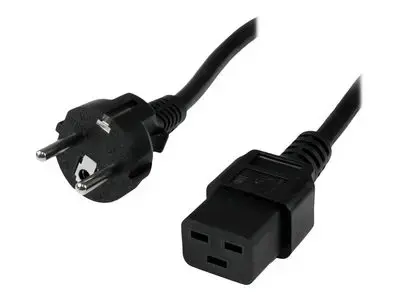 StarTech.com 2m Computer Power Cord Schuko CEE7 to IEC 320 C19 - power cable - 2 m