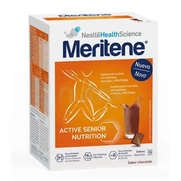 MERITENE Chocolate Flavored Shakes 15 Sachets