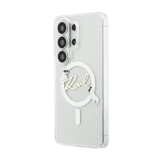 Karl Lagerfeld IML Choupette Karl Script Logo Magnetic Case for iPhone Samsung Galaxy S26 Ultra Tran...