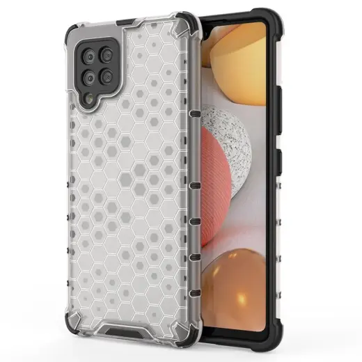 Honeycomb armor telefono dėklas Samsung Galaxy A42 5G (A426) skaidrus