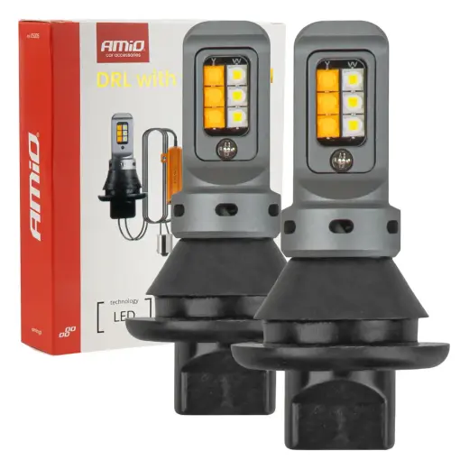 DRL with turn signal 2in1 1156 3535 12SMD 12/24V AMIO-05005