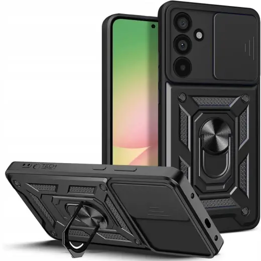 Tech-Protect CamShield Pro telefono dėklas Samsung Galaxy A27 5G (A276) juodas (su kameros apsauga)