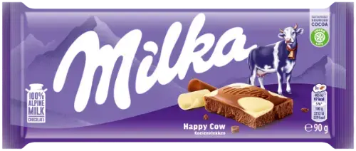 Milka Happy Cows šokolādes tāfelīte 90g
