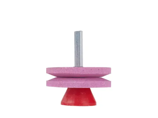 Vejapjovės peilių galąstuvas 2x53mm su HEX tvirtinimu gręžtuvui