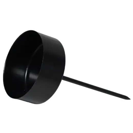 Candle holder tea candle D4x 9cm with pin, 4pcs black