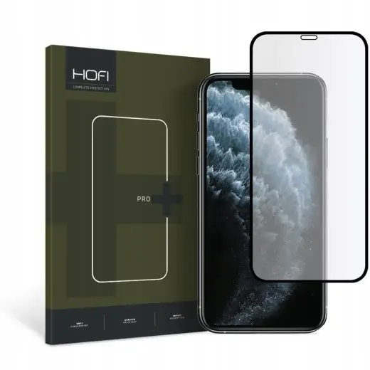 RŪDĪTS STIKLS HOFI GLASS PRO+ IPHONE X | XS | 11 PRO MELNS
