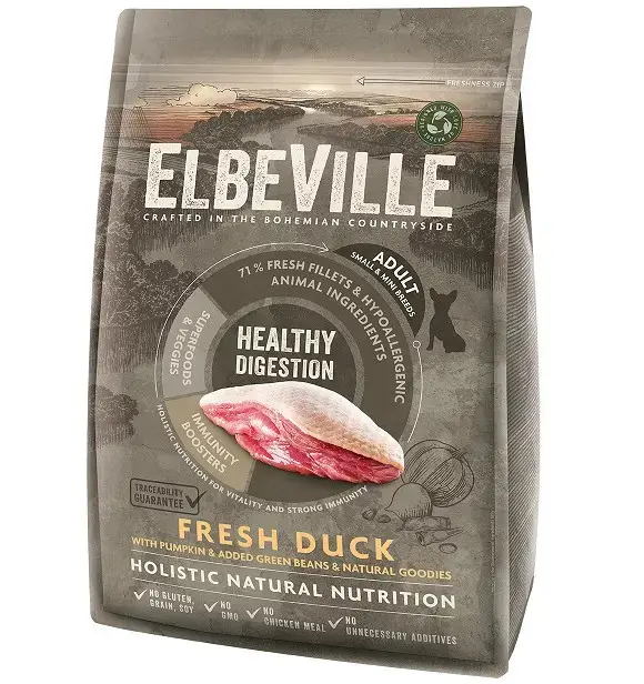 Dry food for dogs - ELBEVILLE Adult Mini Fresh Duck Healthy Digestion 20 kg