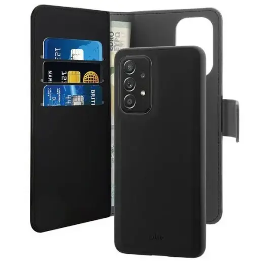 Puro Wallet Detachable Samsung A53 A536 2w1 czarne|black SGA53BOOKC3BLK