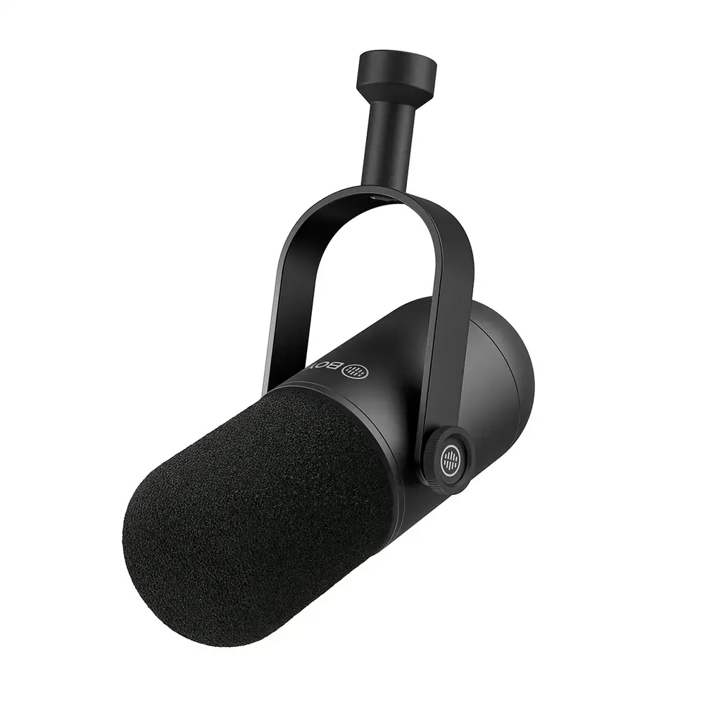 Boya BY-DM500 Cardioid XLR Dynamic Microphone for Podcasts - Black