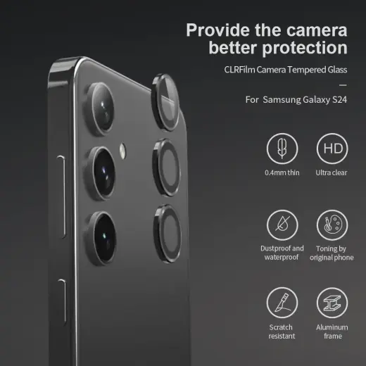 Nillkin CLRFilm Camera Tempered Glass for Samsung Galaxy S24 Black