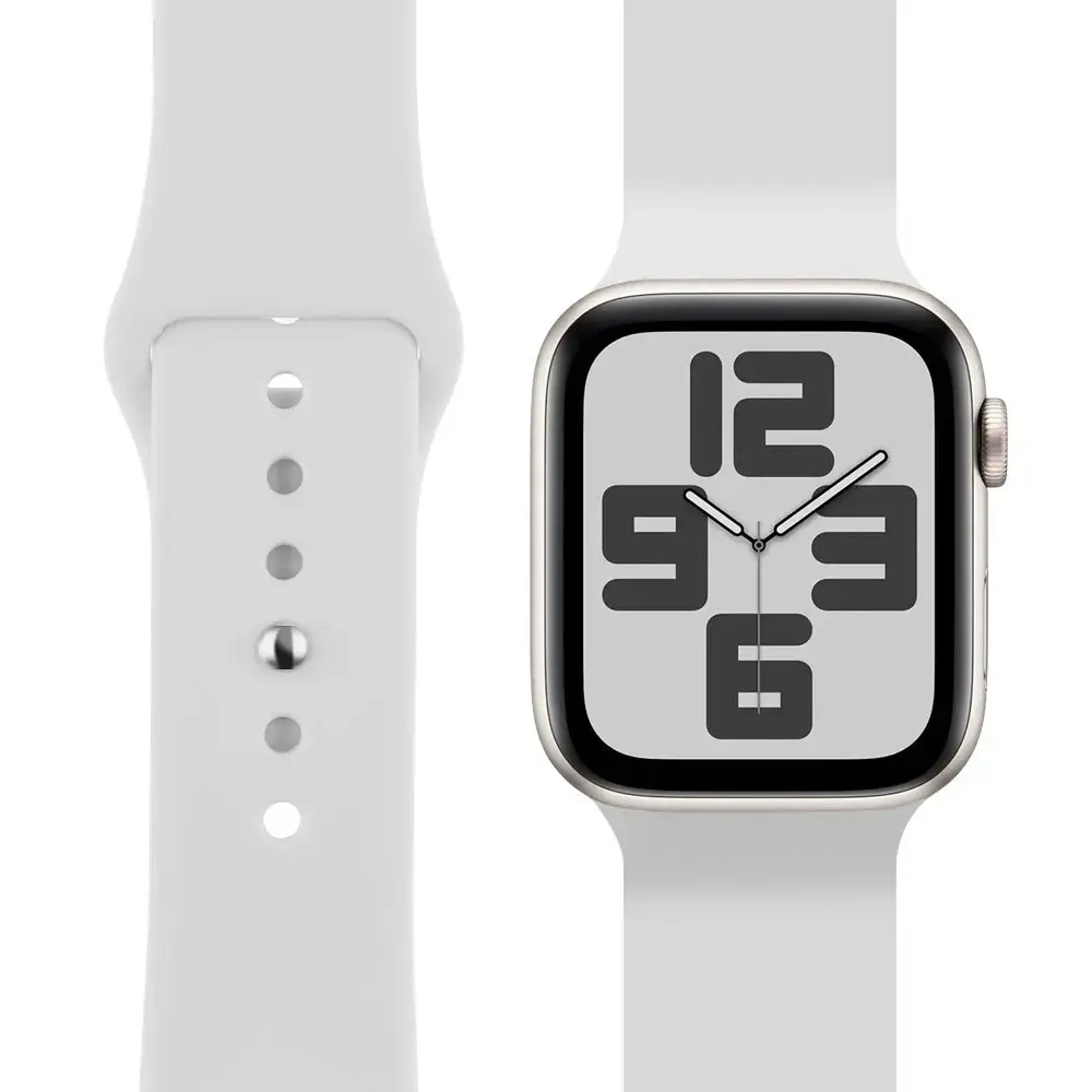 OBAL:ME Silicone Strap for Apple Watch 38-41mm S-M White