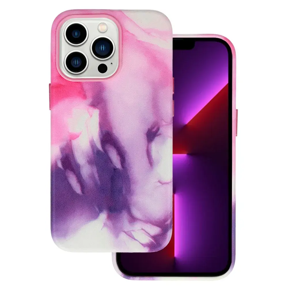 Leather Ink Case for Iphone 12 design 1