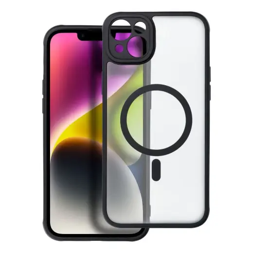 FULL MATTE MAG COVER telefono dėklas su MagSafe palaikymu iPhone 14 Plus juodas