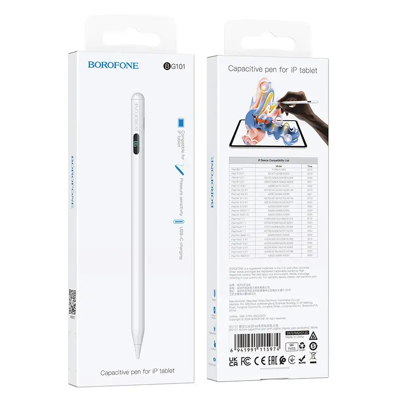 Borofone Active Capactive Pen BG101 Universal white