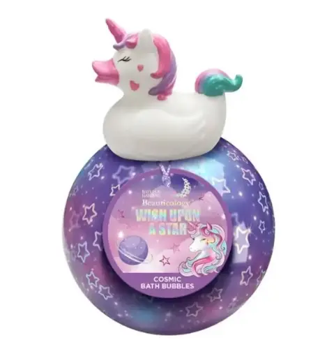 Baylis & Harding Cosmic Unicorn Globe Bath Bubbles Gift in Clear