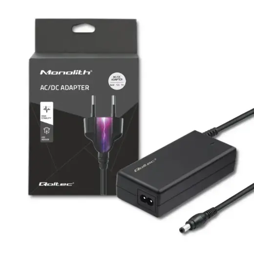 Qoltec Desktop power supply 84W | 12V | 7A | 5.5*2.5  +power cable
