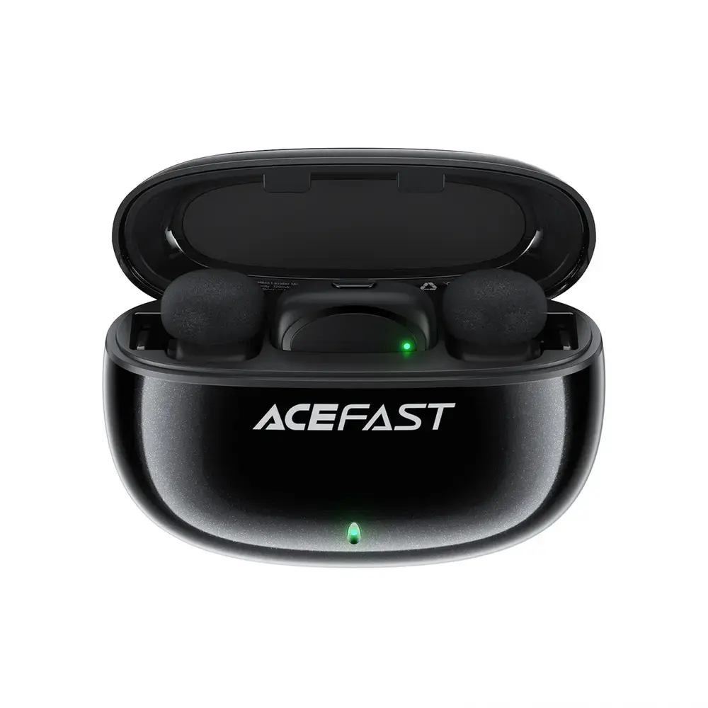 Acefast R2 Wireless Lavalier Microphones - Black