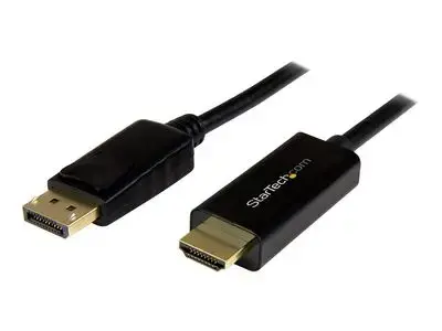 StarTech.com 3 ft (1 m) DisplayPort to HDMI Adapter Cable - 4K DisplayPort to HDMI Converter Cable - Computer Monitor Cable (DP2HDMM1MB) - video cable - DisplayPort | HDMI - 1 m