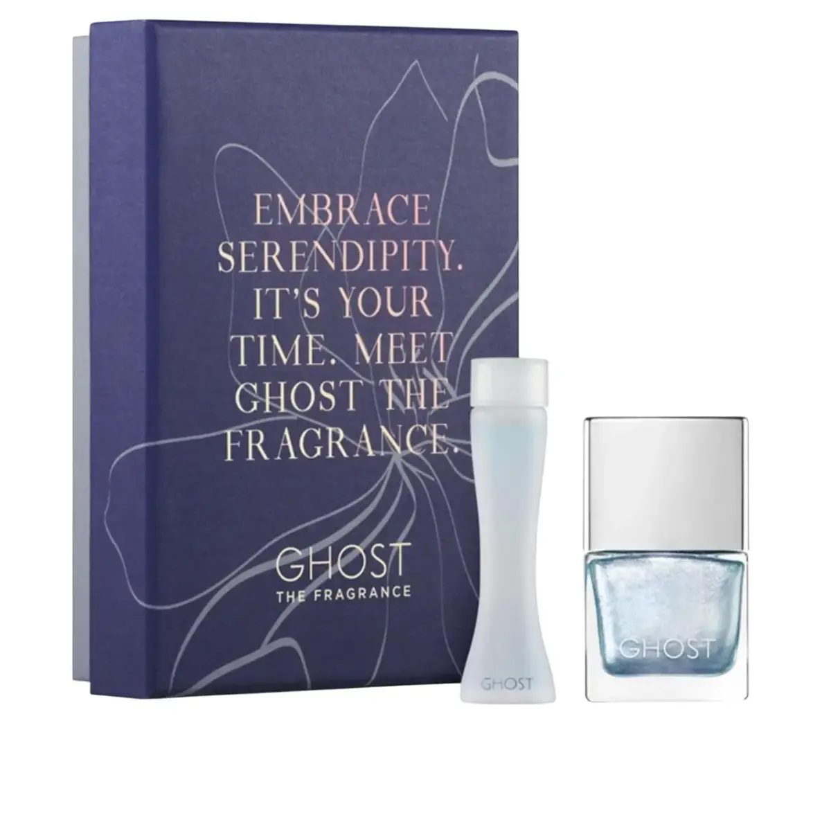 Set Ghost: The Fragrance, Eau De Toilette, For Women, 5 ml + Ghost, Nail Polish, Metallic Blue, 10 ml