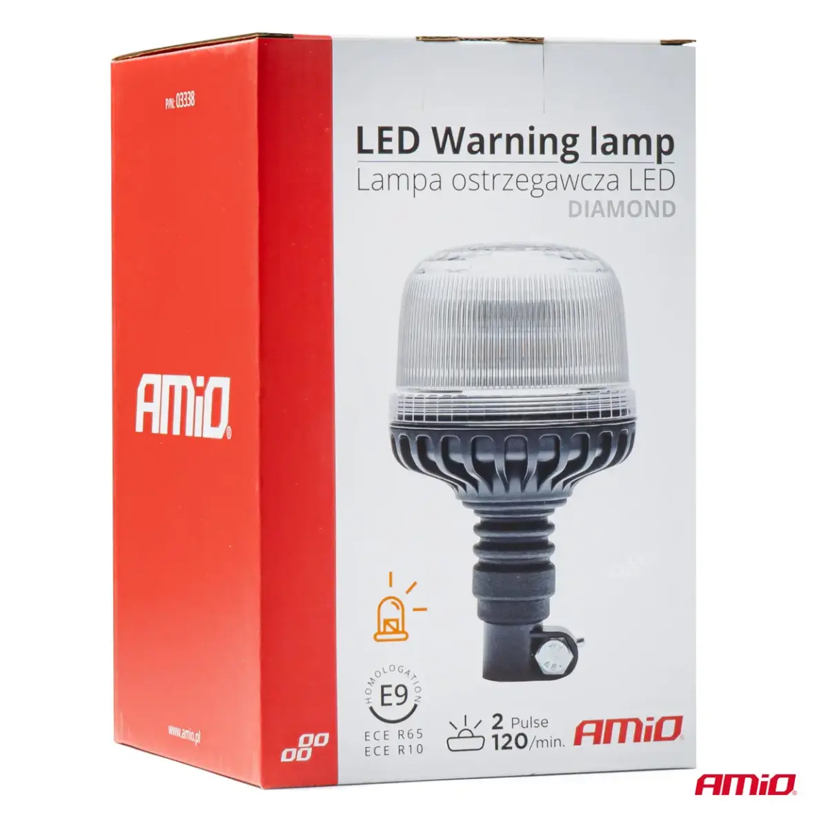 LED Warning Lamp W25p Flex PIPE R65 R10 24LED 12/24V IP66 AMIO-03338