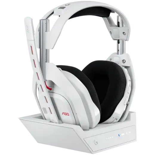 LOGITECH Astro A50 LIGHTSPEED Wireless Gaming Headset + Base Station - WHITE - 2.4GHZ - PLUGC - EMEA28-935