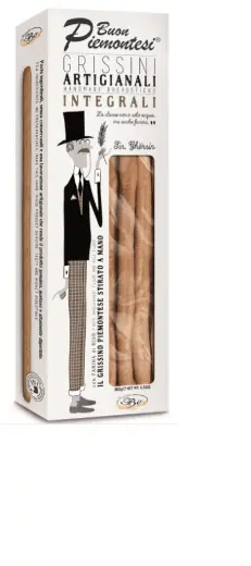 Maizes standziņas BUON PIEMONTESI Integrali, 100% kviešu pilngraudu ar rīsu miltiem, 180g