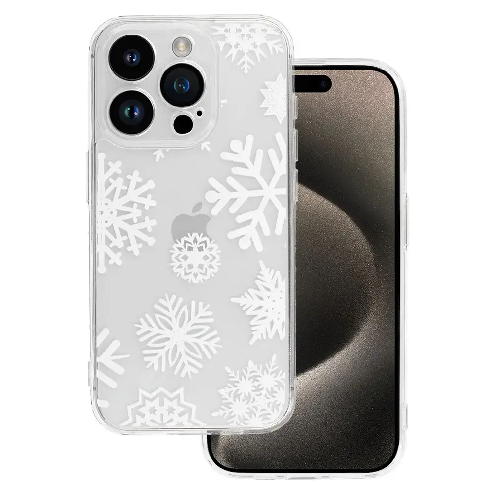 TEL PROTECT Christmas Clear Case for Iphone 16 Pro Design 4