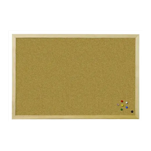 Korķa tāfele BI-OFFICE BUDGET 60x40, priedes rāmis