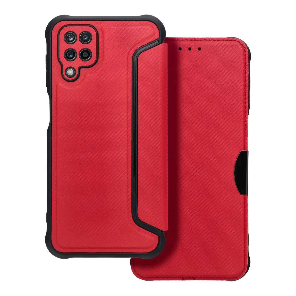 RAZOR grāmatveida maciņš telefonam Samsung Galaxy A12 (A125) | M12 (M127) sarkans