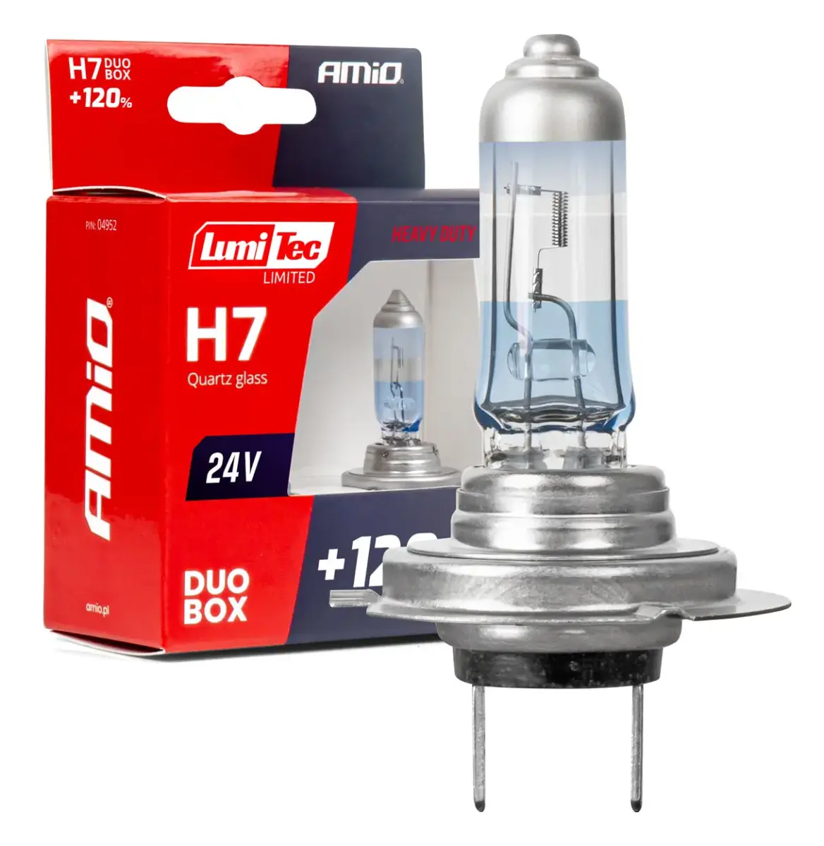 Halogen bulbs H7 24V 70W LumiTec LIMITED +120% DUO AMIO-04952