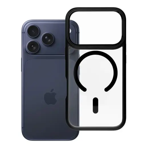 ROAR Mag Bumper telefono dėklas su MagSafe palaikymu iPhone 17 Pro juodas