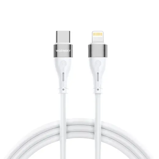 Wozinsky WSTCL1 andmeedastus- ja laadimiskaabel | USB-C kuni Lightning | PD | 27W | 1m | valge