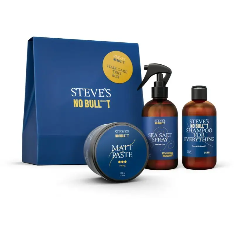 Steves No Bull***t Hair Care Trio Box - Gift Set