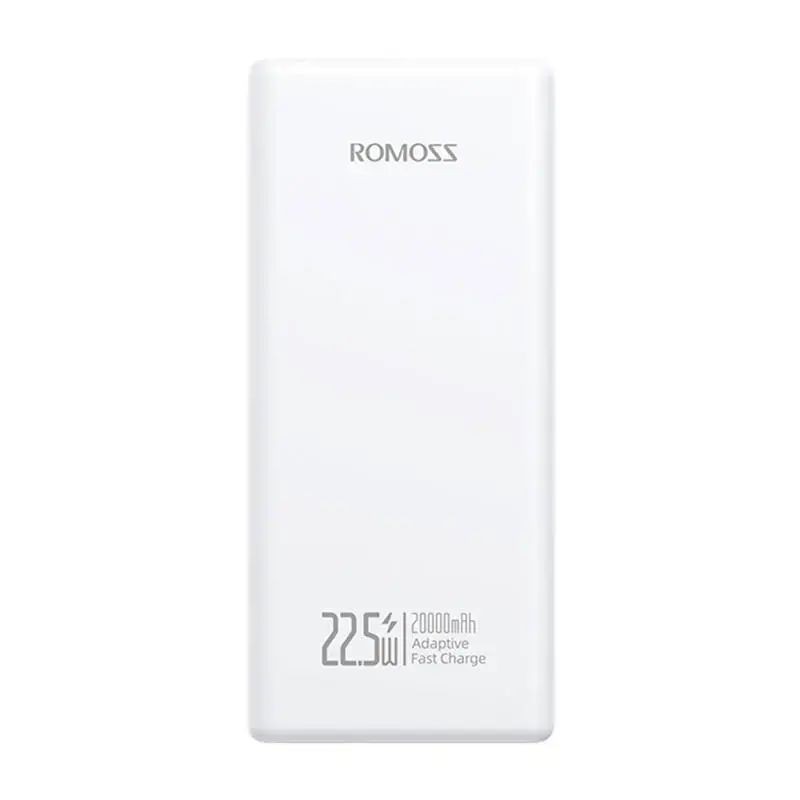 Romoss PRC20 external battery (powerbank) | 20000 mAh | 22.5W | USB-C, Lightning, USB-A | white