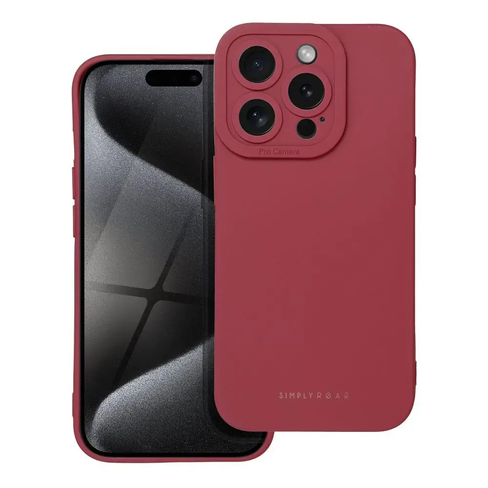 ROAR LUNA maciņš telefonam iPhone 15 Pro sarkans